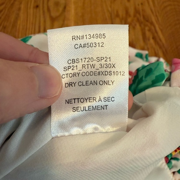 For Love & Lemons Becca Mini Skirt in Ivory With Pink Flowers size Medium - Picture 10 of 11